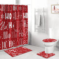 Christmas Bathroom Set: Non-Slip, Absorbent Rugs, Snowflake Design