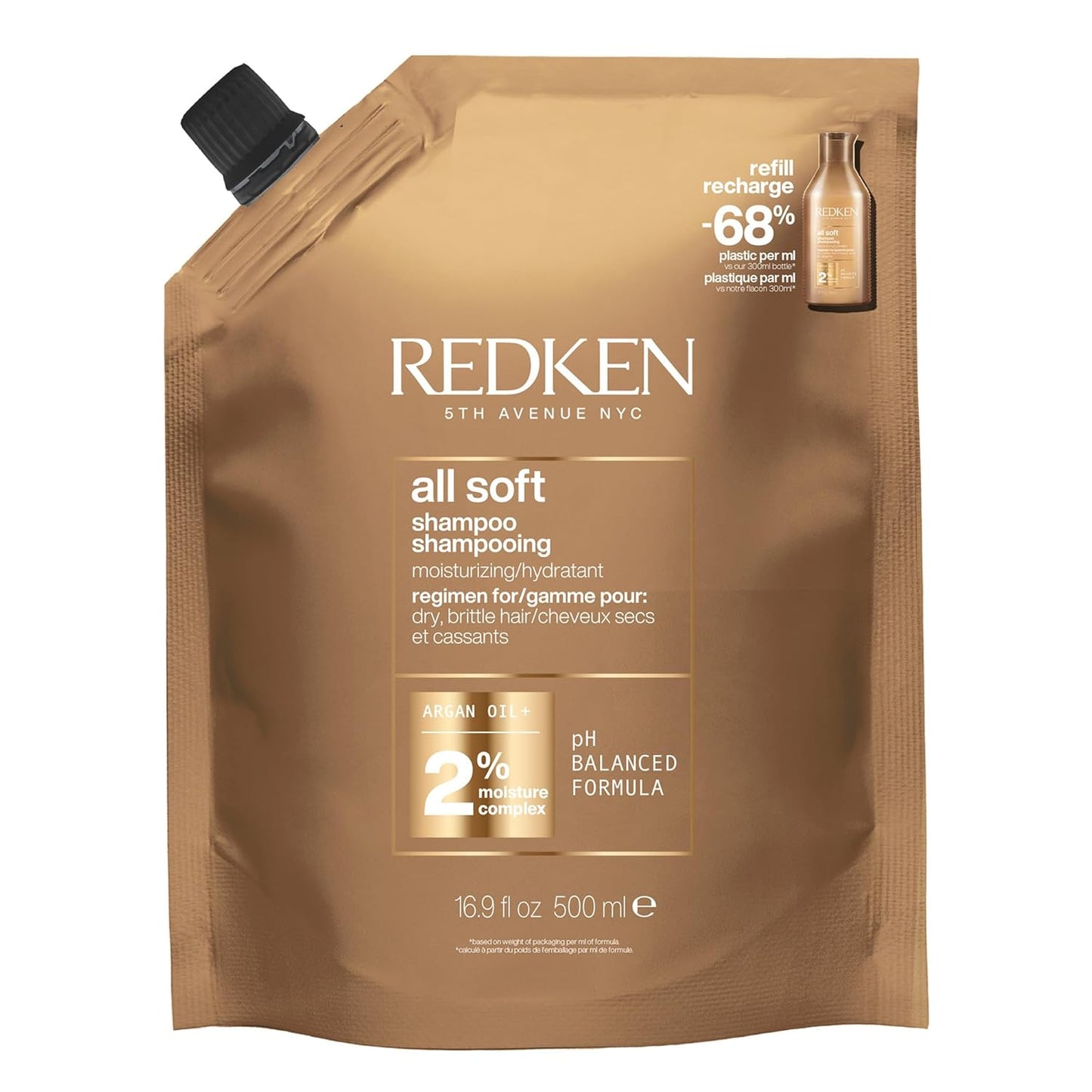 Redken All Soft Shampoo for Moisturizing and Hydrating Hair