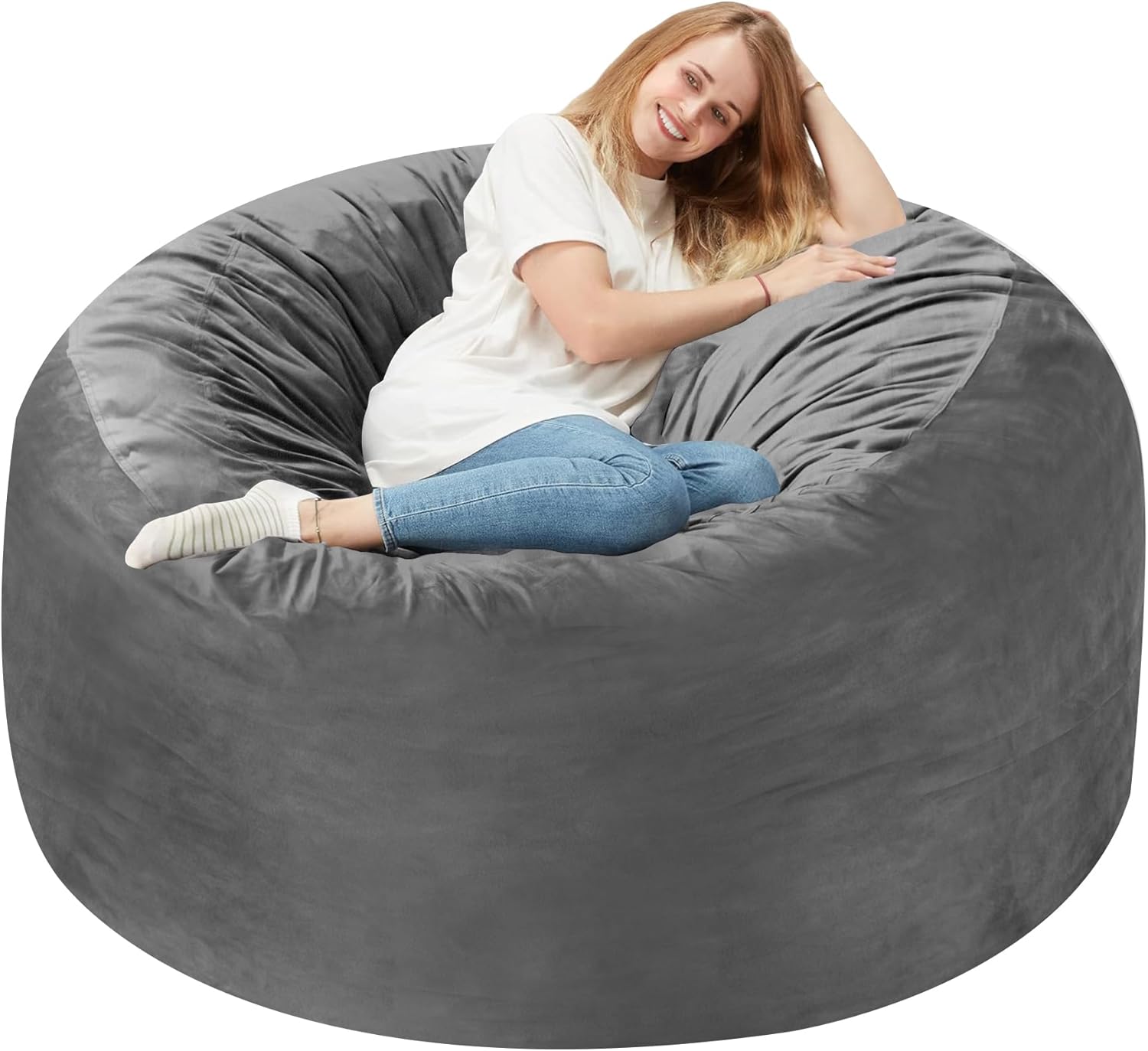 Homguava 3FT Bean Bag Chair with Memory Foam for Comfort