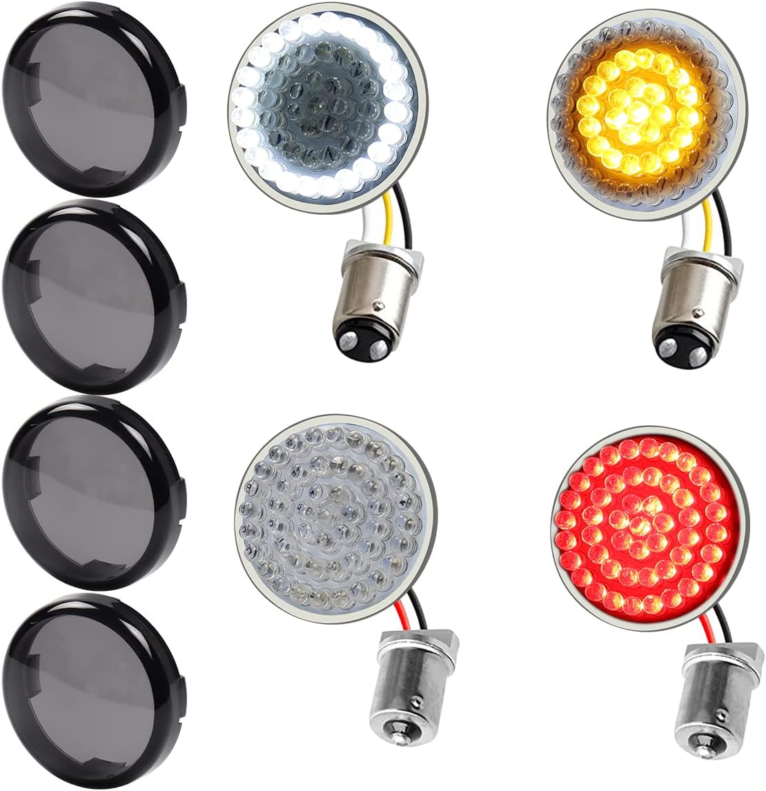 1157 Front 1156 Rear LED Turn Signals for Harley Motorcycles