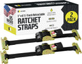 E Track Retractable Ratchet Tie Down Straps - Secure Transport