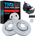Front Semi-Metallic Brake Pad & Rotor Kit for 2000-06 VW - G-Coated