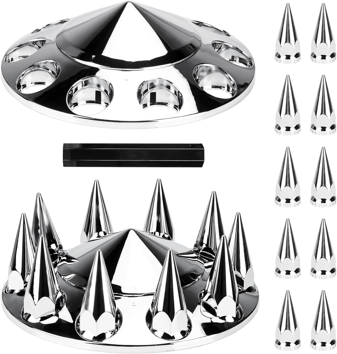Youxmoto Front Axle Wheel Cover Hubcap for Semi Truck 2 Pack