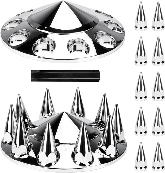 Youxmoto Front Axle Wheel Cover Hubcap for Semi Truck 2 Pack