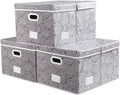 PRANDOM Jumbo Collapsible Storage Boxes with Lids - Extra Large 3 Pack