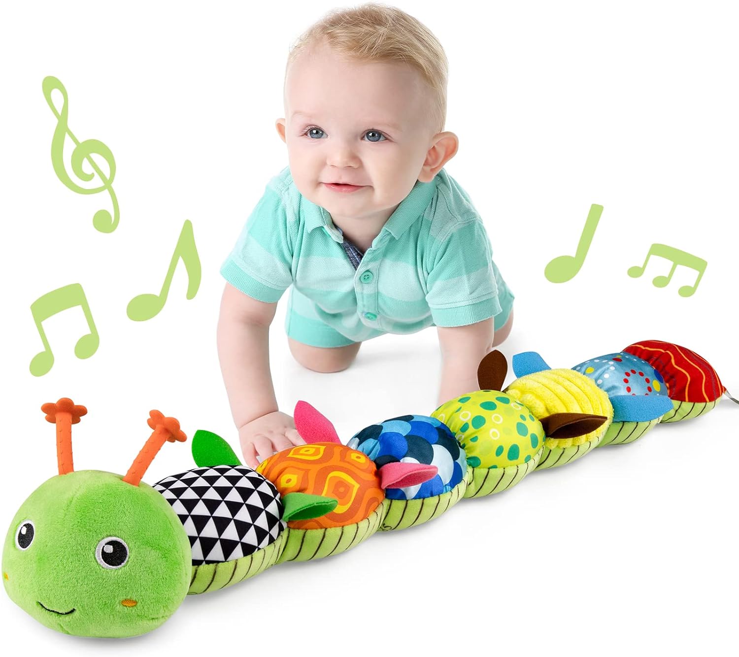Musical Caterpillar Baby Toy - Sensory Delight!