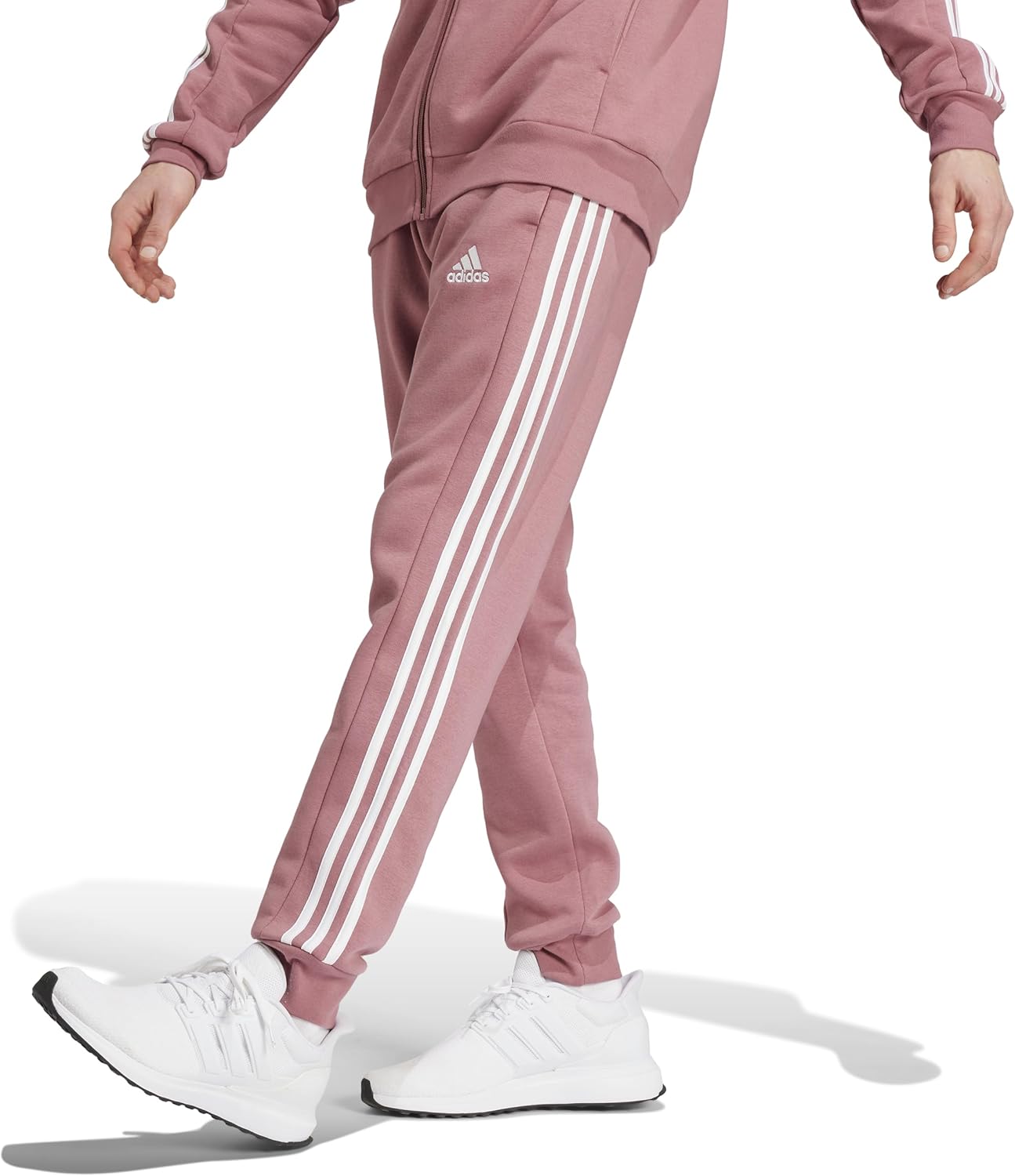 adidas Men's Essentials 3-Stripes Fleece Tapered Cuff Pants Review