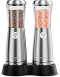 Electric Salt and Pepper Grinder Set - Rechargeable Stainless Steel