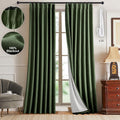 IVAPUPU Linen Pinch Pleated Full Blackout Curtains for Home
