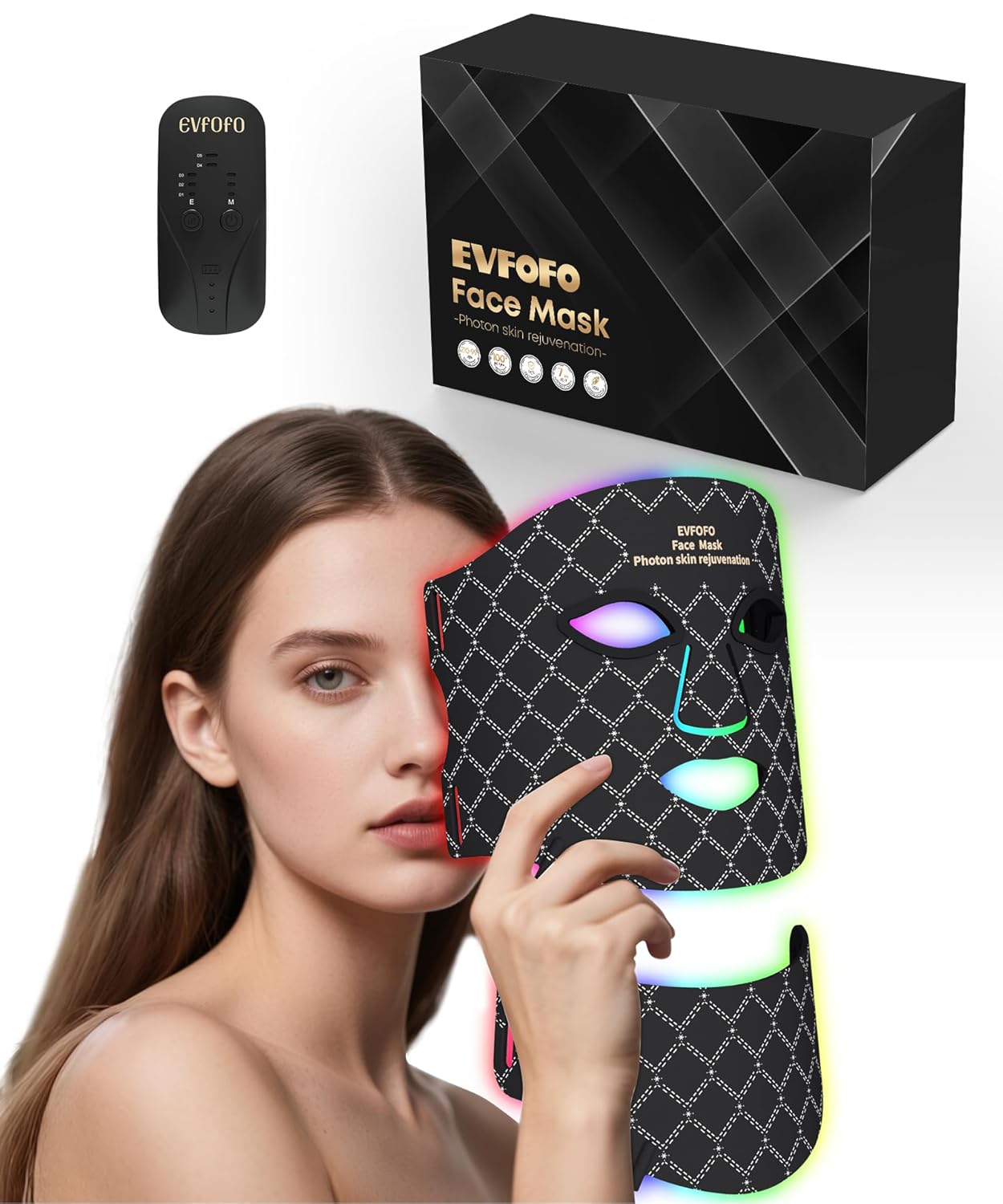 Red Light Therapy for Face with 7 Color LED Mask for Home Use