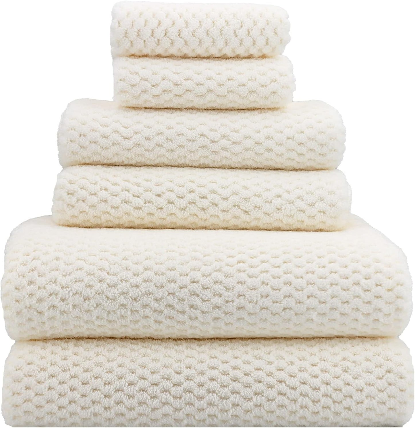 Extra Large Bath Towels Set Quick Dry Soft Microfiber 6 Piece