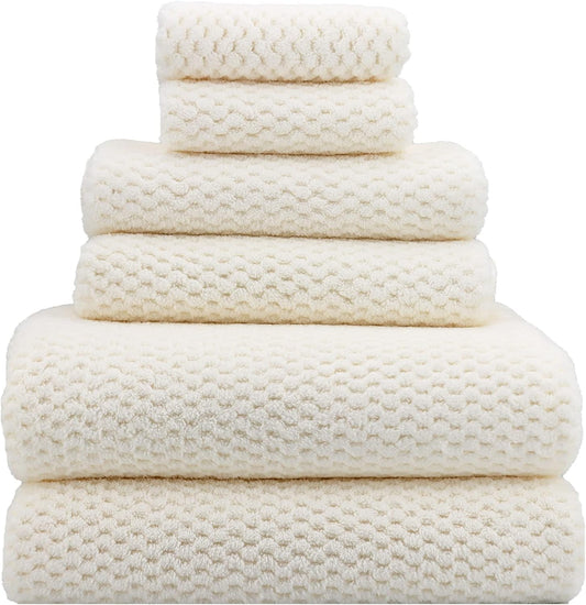 Extra Large Bath Towels Set Quick Dry Soft Microfiber 6 Piece