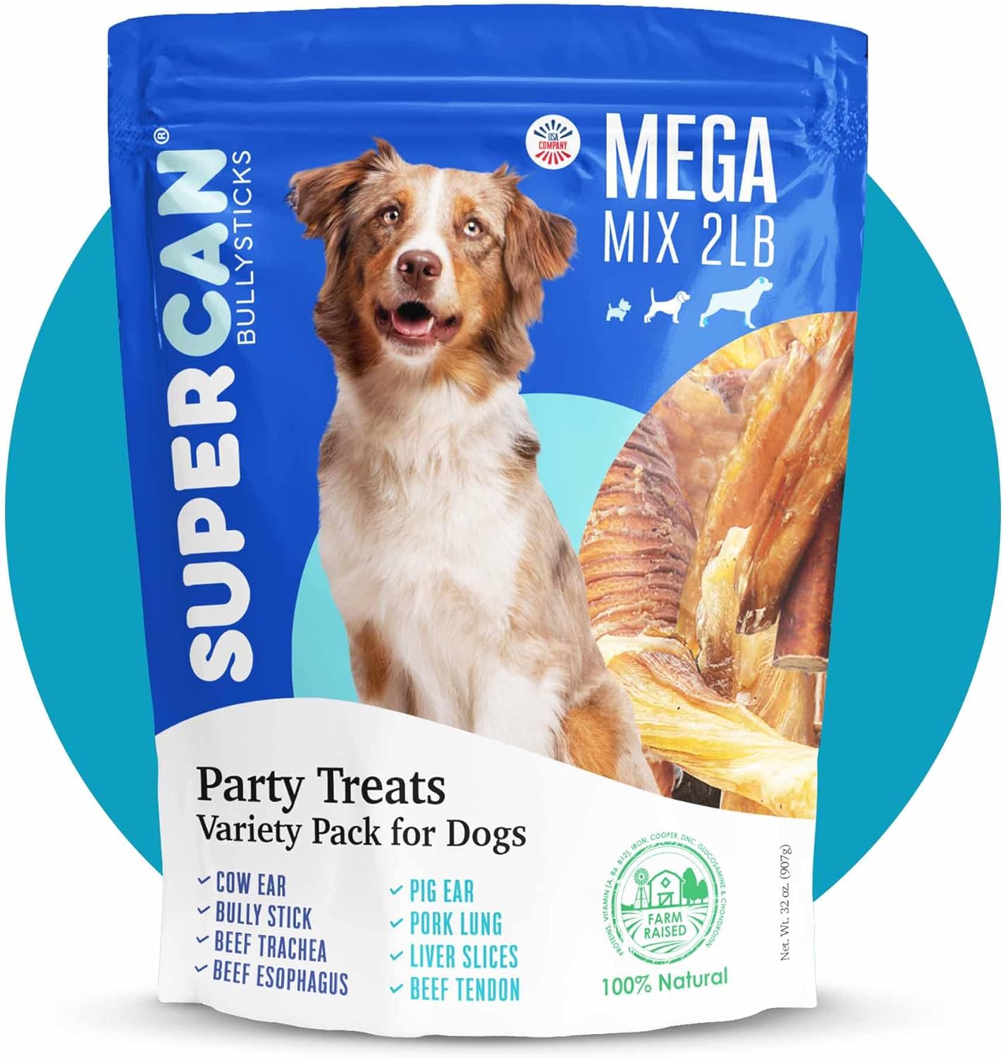 SuperCan Bully Sticks - Mega Mix Dog Chews