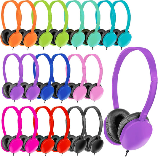 Classroom Headphones Bulk 30 Pack for School Kids and Teens