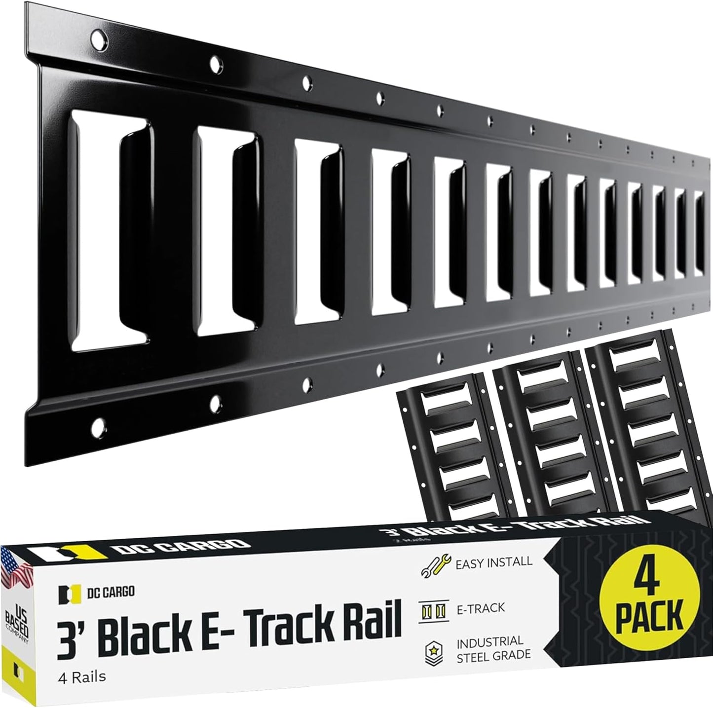 DC Cargo Mall E Track Tie Down Rail Kit 3ft for Secure Cargo