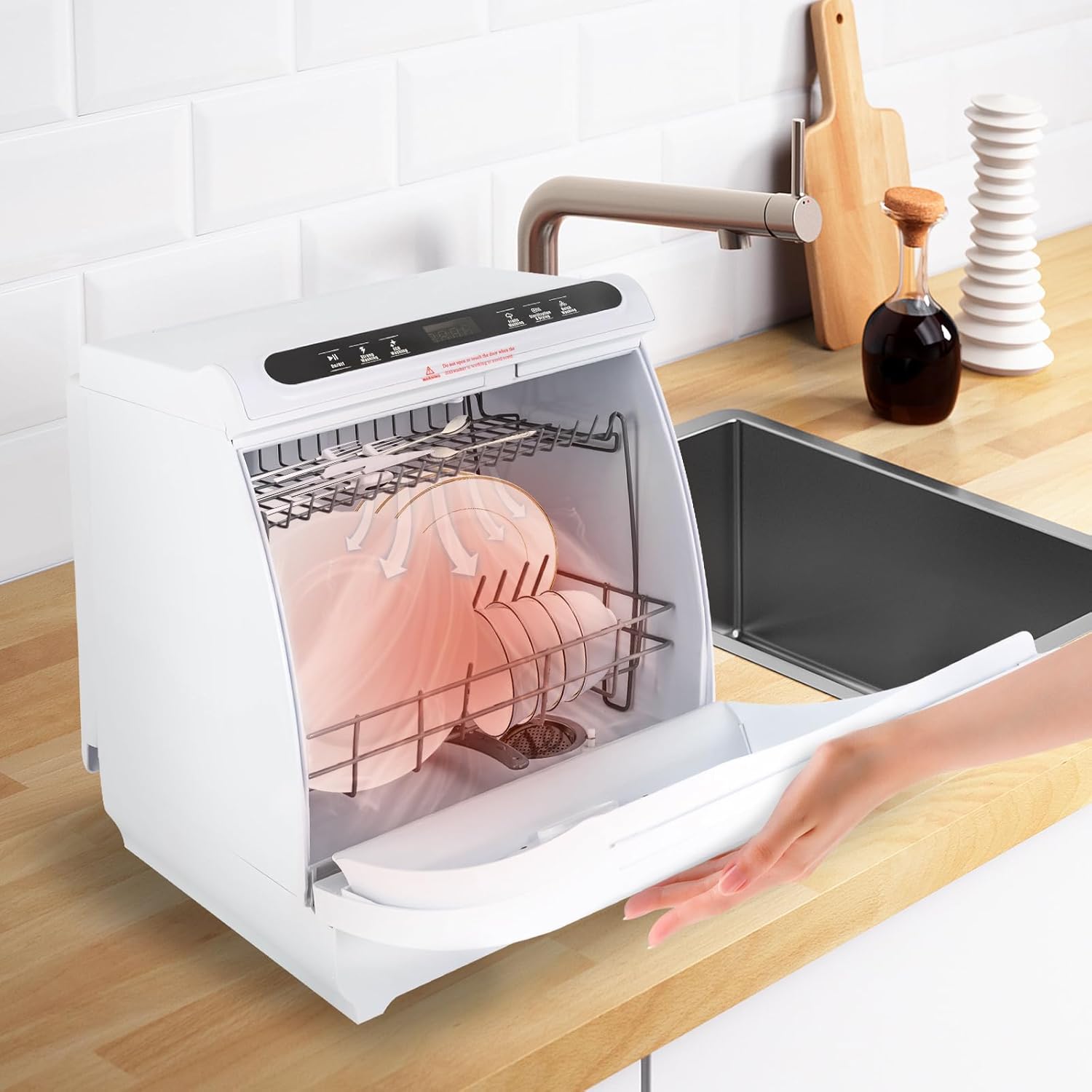 3-in-1 Function Countertop Dishwasher for Efficient Cleaning