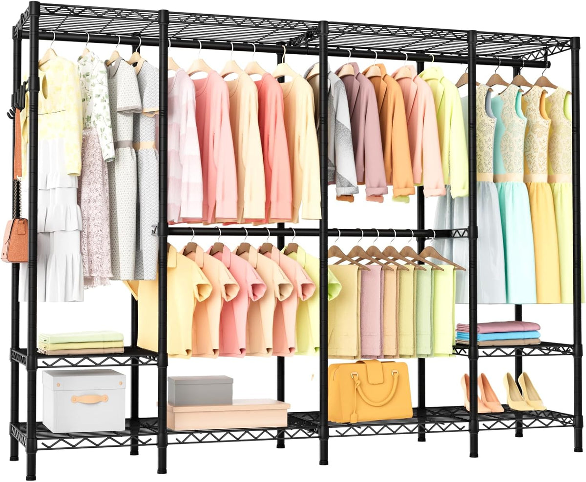 Extra Large Garment Rack for Heavy Duty Clothes Organization