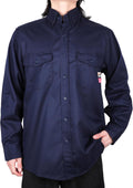 FR Shirts for Men 6.5oz Button Down Cotton Flame Resistant - Relax Fit