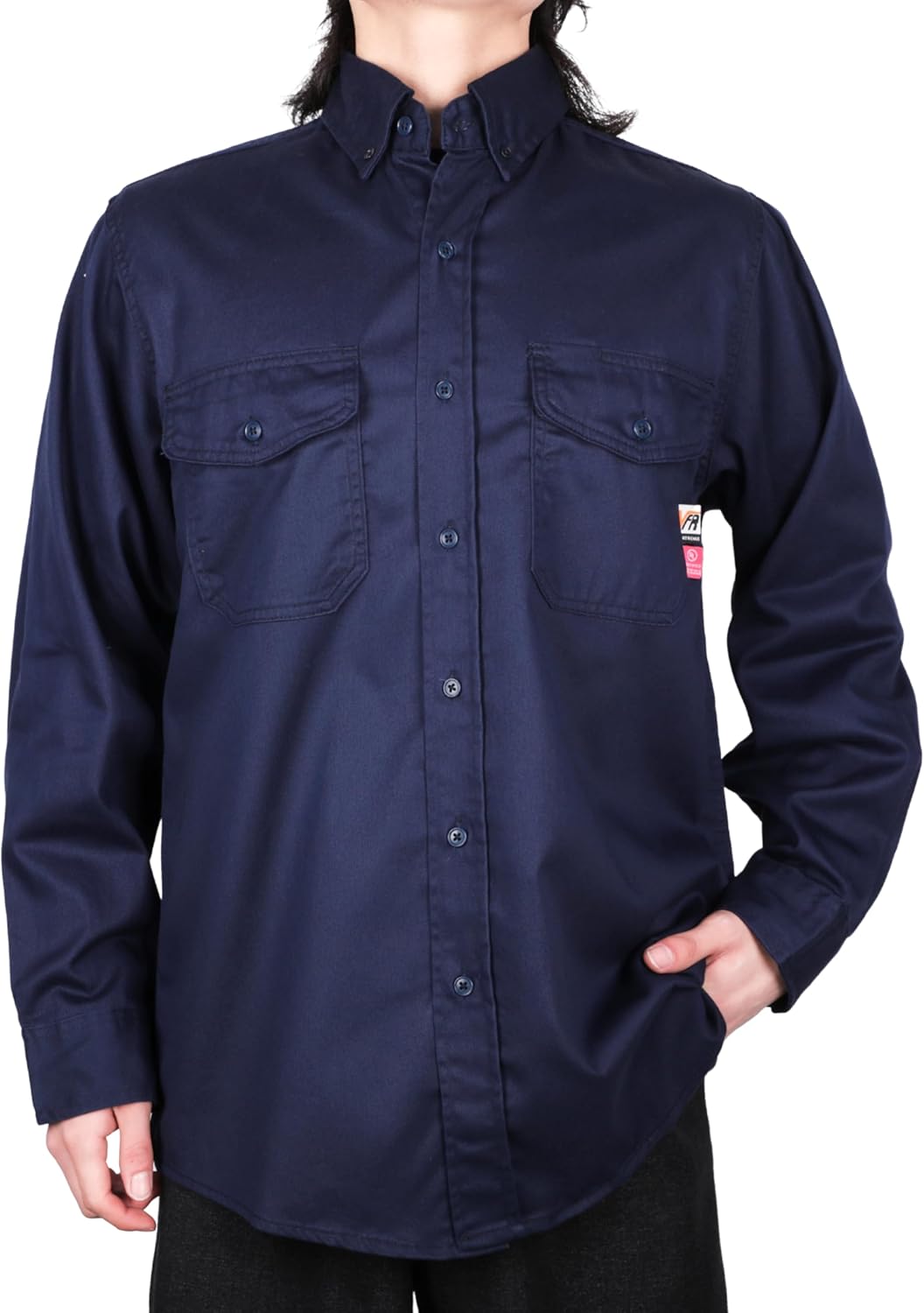 VATRENUS Flame Resistant Work Shirt for Men - 100% Cotton