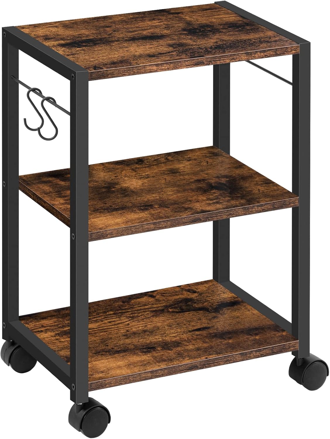 Compact Printer Stand with Storage & Wheels