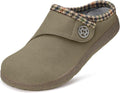 Wide Width Suede Fuzzy Slippers for Women & Men - Warm Removable