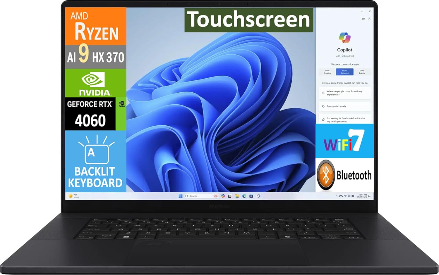 ASUS ProArt P16 Laptop with 16in Touchscreen AMOLED 4K Display