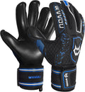 WVVOU Soccer Goalie Gloves with 4 Finger Saves - Pro Grip and Support