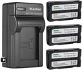 Kastar 3-Pack Battery and AC Wall Charger Replacement for Hitachii