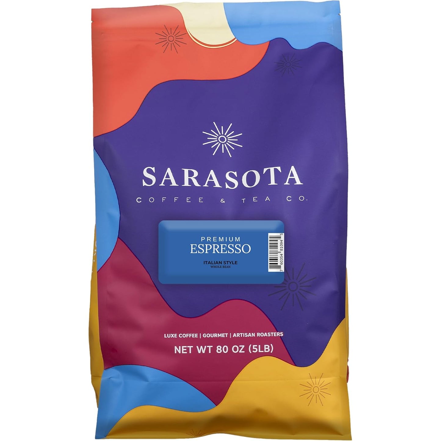 Sarasota Coffee Whole Bean Espresso - Dark Roast Gourmet Beans