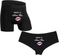 Personalized Couples Underwear Set - Black Boxers & Bikinis