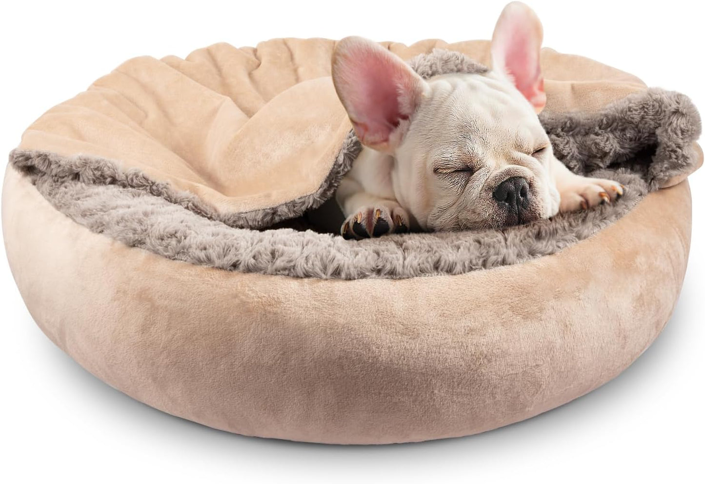 JOEJOY Cozy Cuddler Dog Bed for Small Medium Dogs - 26 in