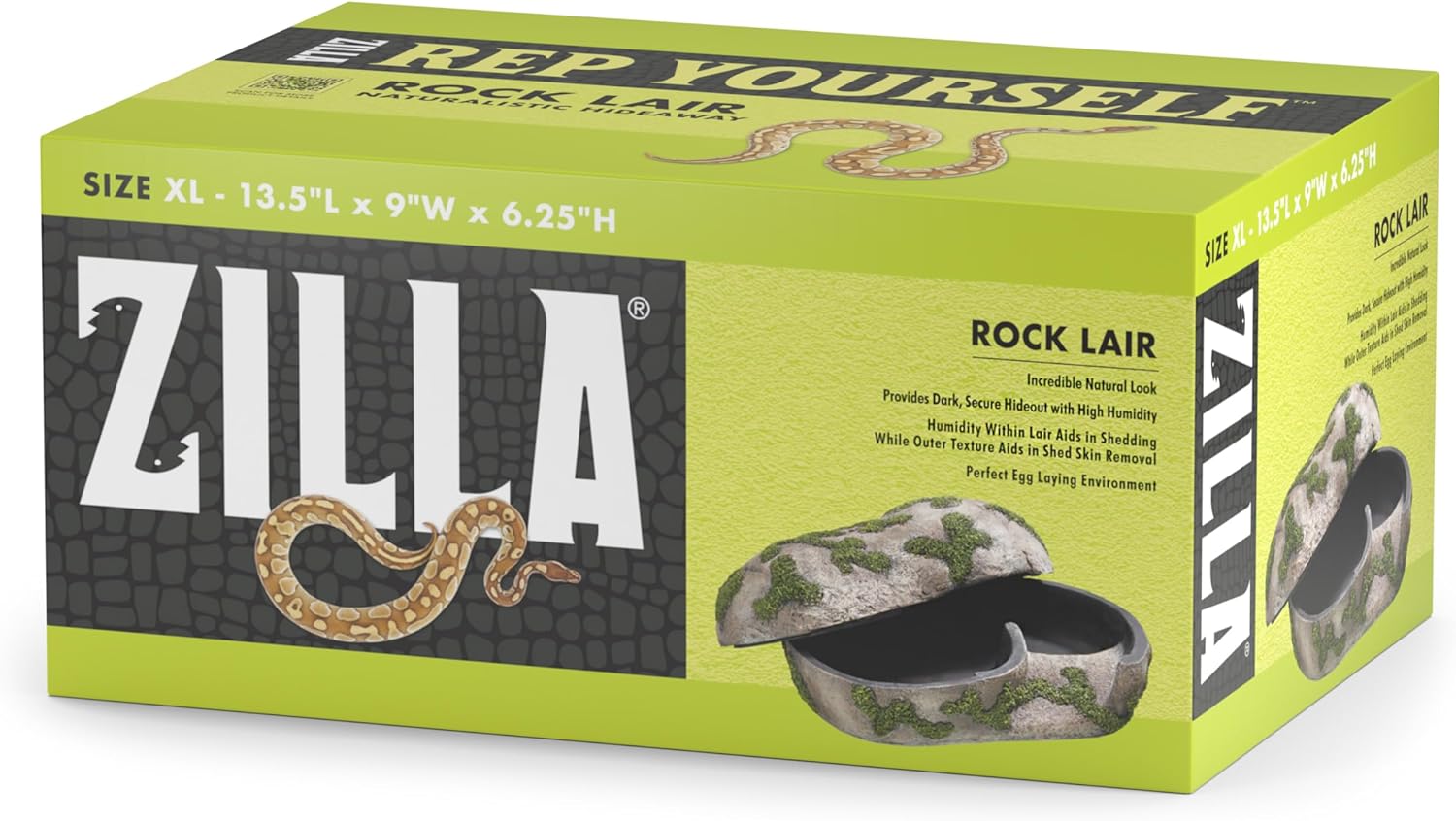 Zilla Pet Terrarium Rock Lair for Reptiles - X-Large Hide