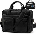 RAINSMORE Vintage Messenger Bag for Men - Waterproof Laptop Bag
