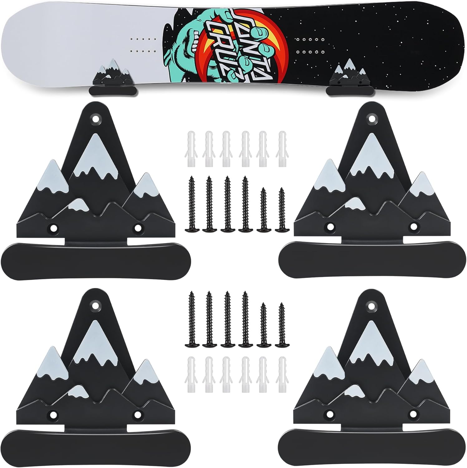 Organize in Style: Snowboard Wall Mount Set