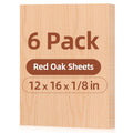 Rowood 6 Pack Oak Plywood Sheets 12x16x1/8 in - Thin Craft Blanks