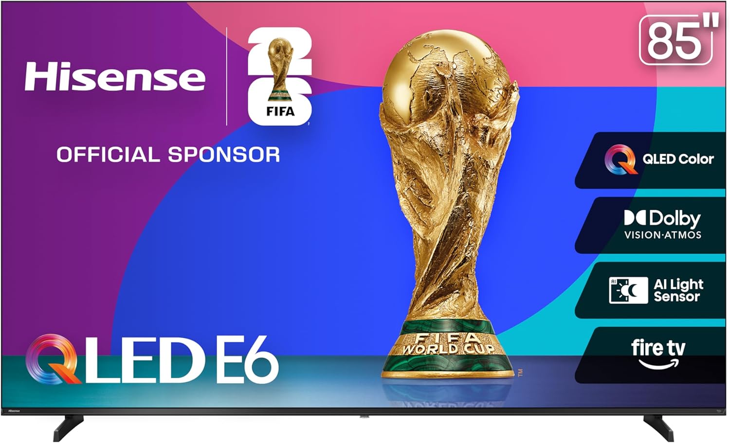 Hisense 85 E6 QLED 4K UHD Smart Fire TV with Dolby Vision