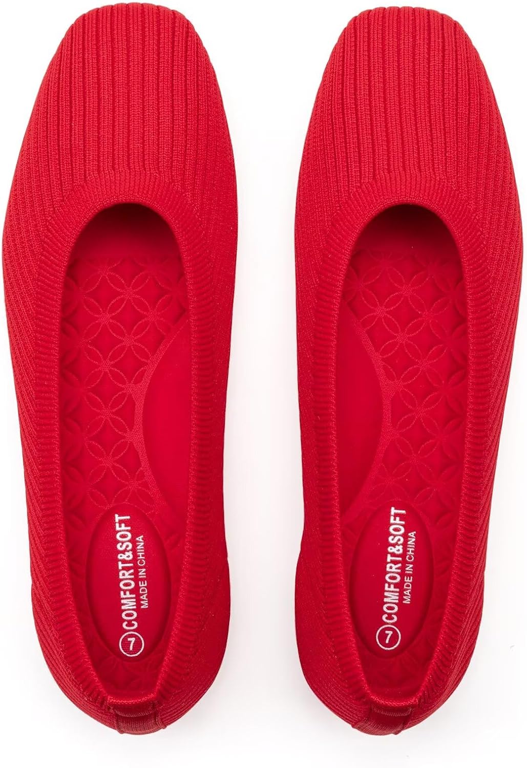 Stylish Square Toe Ballet Flats for Women - Comfortable Slip on Shoes