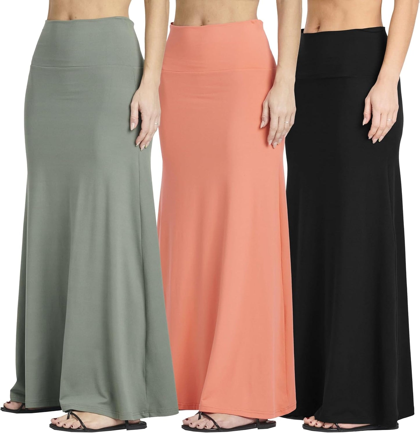 Women's Ultra-Soft Flowy Maxi Skirts in 3 Stylish Colors