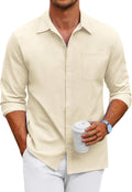 COOFANDY Men's Oxford Shirt Long Sleeve Casual Button (Style N7N3)