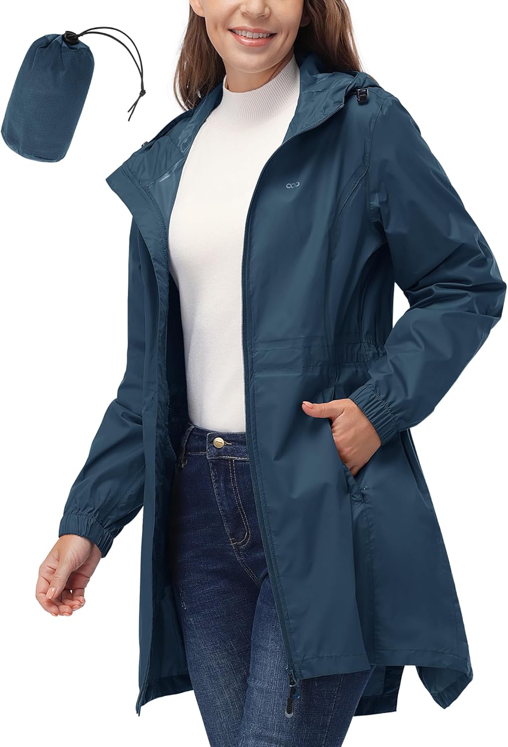 33,000ft Women's Waterproof Long Rain Coats for All Occasions
