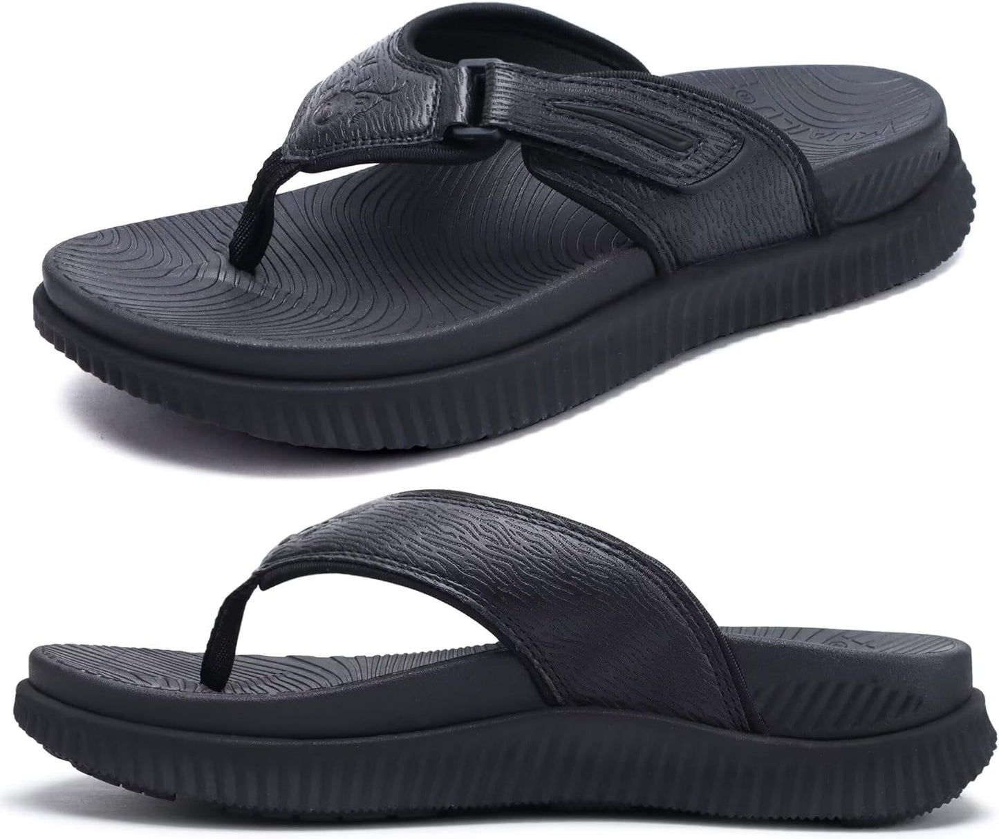 KuaiLu Mens Orthotic Flip Flops for Comfort and Support