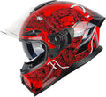 Full Face Motorcycle Helmet Size S Ghost Red - Dual Visor DOT