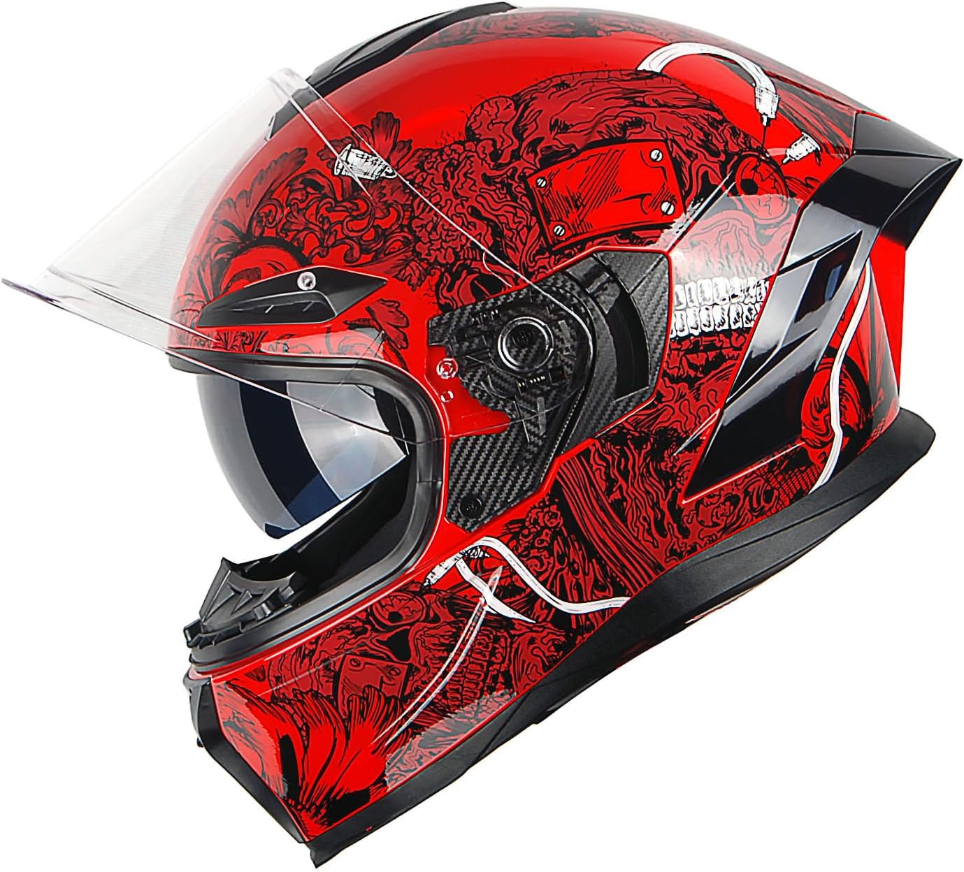1Storm Motorcycle Full Face Helmet with Dual Visor for Safety