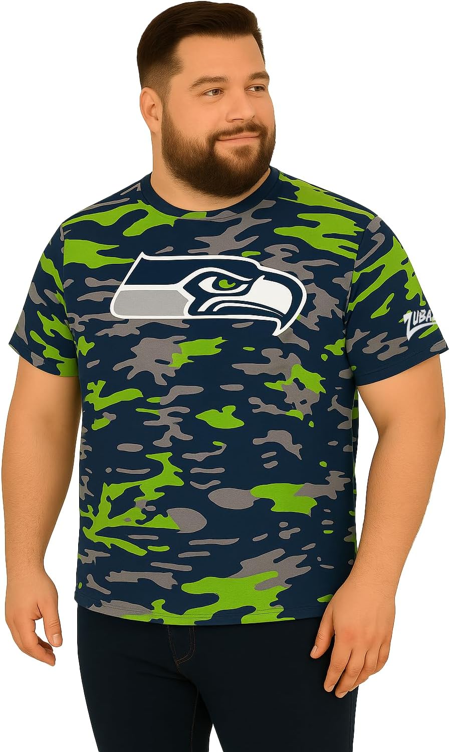 Zubaz NFL Teams Men's Short Sleeve Graphic T-Shirt for Fans