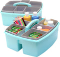 Large Classroom Caddy with Cups - Durable Teal Organizer