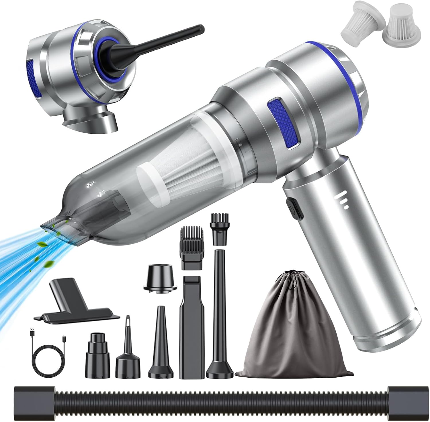Portable Car Vacuum Cleaner - 22000PA High Power 4 in 1