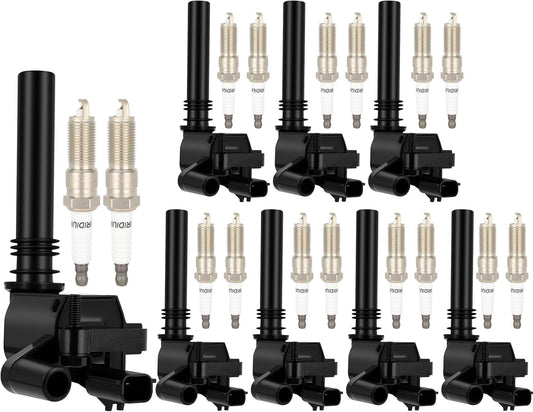 ECCPP UF378 Ignition Coils and Iridium Spark Plugs Set