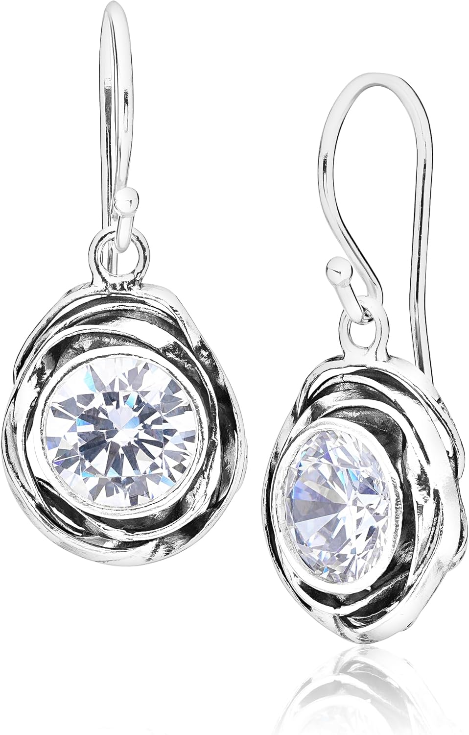 925 Sterling Silver Dangle Earrings for Women - Vintage Design