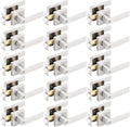 Satin Nickel Square Door Levers with Privacy Lock - Pack of 15