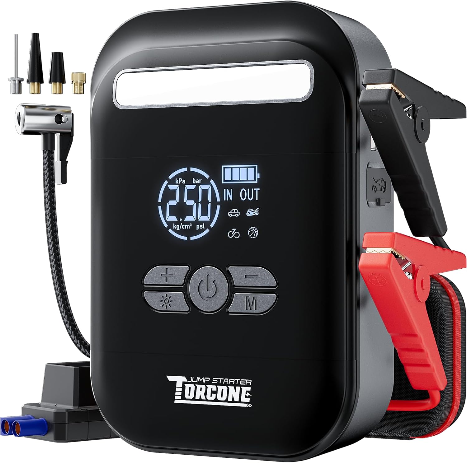 TORCONE 6000A Jump Starter: Power & Air in One!